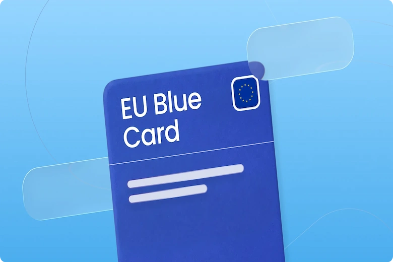 a picture of blue card