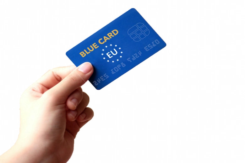 a picture of blue card